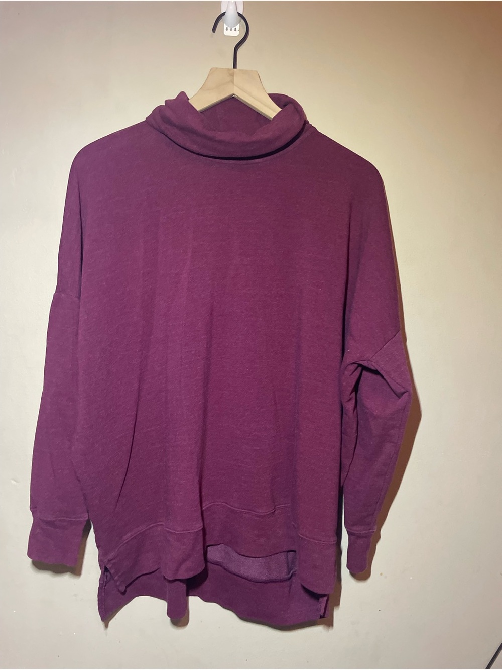 PINK Victoria's Secret Plum Purple Cowl Neck Sweatshirt Small Pullover